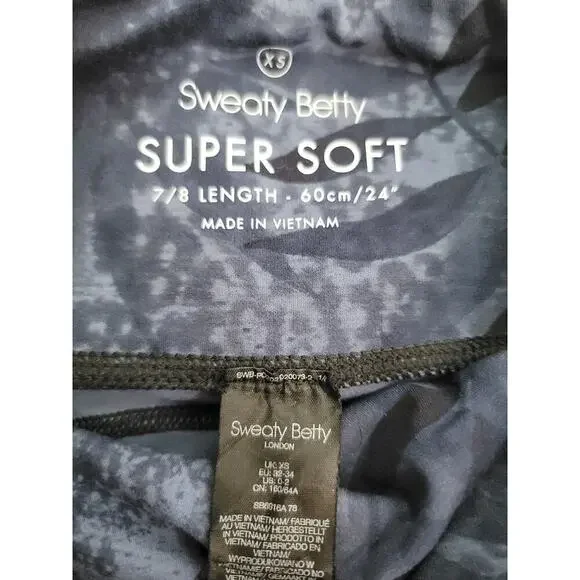 Sweaty Betty Leggings Womens SZ XS Side Pocket 7/8 Super Soft Printed - Picture 5 of 9